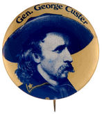 "GEN. GEORGE CUSTER" GRAPHIC PORTRAIT BUTTON.