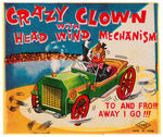 "CRAZY CLOWN WITH HEAD WIND MECHANISM" YONE BOXED TOY.