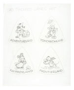 DISNEY FLOPPY HATS GROUP OF 14 ORIGINAL ART DESIGNS.