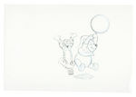 WINNIE THE POOH CHARACTERS DISNEY ORIGINAL CONCEPT ART ON 15 SHEETS.