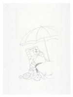 WINNIE THE POOH CHARACTERS DISNEY ORIGINAL CONCEPT ART ON 15 SHEETS.