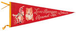 "LONE RANGER - LASSIE ROUND-UP" PENNANT & RELATED PHOTO.
