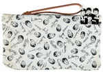 "THE BEATLES" CLOTH CLUTCH PURSE WITH TAG.