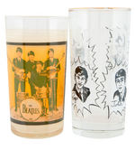 "THE BEATLES" DRINKING GLASS PAIR.