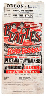 EARLY BEATLES ODEON-LEEDS 1963 CONCERT HANDBILL.