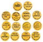 "AMOS 'N' ANDY FRESH AIR CANDY" SCARCE GROUP OF 14 BUTTONS FROM SET OF 21.