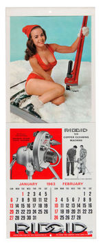 "RIGID" TOOLS PIN-UP CALENDAR TRIO.