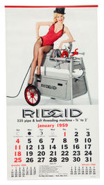 "RIGID" TOOLS PIN-UP CALENDAR TRIO.