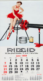 "RIGID" TOOLS PIN-UP CALENDAR TRIO.