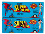 SUPERMAN & WONDER WOMAN "DABS SUPER HERO WATCH" PAIR.