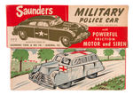 "MILITARY POLICE CAR/AMBULANCE" BOXED TOY VEHICLE PAIR.