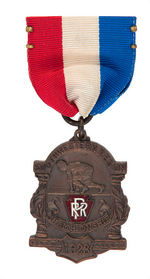 PENNSYLVANIA RAILROAD FOUR IN-HOUSE AWARD MEDALS 1922-1928.