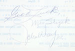 JOHN WAYNE SIGNED HOTEL BILL.