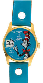 DR. SEUSS "THE CAT IN THE HAT" EARLY DIGITAL WRIST WATCH.