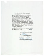"ALL THE KING'S MEN" STAR BRODERICK CRAWFORD SIGNED DOCUMENT.