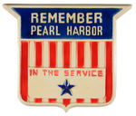 WWII "REMEMBER PEARL HARBOR" SON IN THE SERVICE LARGE PLASTER PLAQUE.