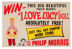 “WIN I LOVE LUCY DOLL ABSOLUTELY FREE!” STORE SIGN.