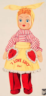 “WIN I LOVE LUCY DOLL ABSOLUTELY FREE!” STORE SIGN.