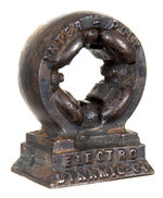 "INTER POLE" FIGURAL ELECTRICAL DYNAMO CAST IRON PAPER WEIGHT.