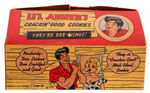 “LI’L ABNER” COOKIE BOX AND FIGURAL MUG PAIR.