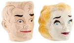 “LI’L ABNER” COOKIE BOX AND FIGURAL MUG PAIR.