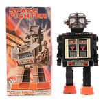 "SPACE FIGHTER" BOXED BATTERY OPERATED ROBOT.