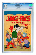 JING-PALS COMICS #1 FEBRUARY 1946 CGC 5.0 CREAM TO OFF-WHITE PAGES LIBRARY OF CONGRESS COPY.