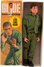 GI JOE 12" VINTAGE TRAINING CENTER IN BOX WITH BOXED MAN OF ACTION FIGURE.