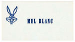 MEL BLANC SIGNED DOCUMENT.