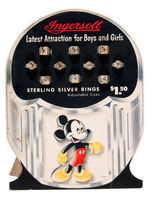 "INGERSOLL" MICKEY MOUSE/DONALD DUCK RING DISPLAY.