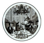 THE ADDAMS FAMILY "CHARLES ADDAM S CHRISTMAS /MOTHER'S DAY' PLATE PAIR.