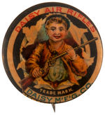 "DAISY AIR RIFLES" FIRST EVER ADVERTISING BUTTON FROM 1898-99.