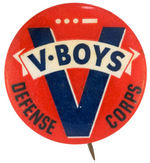 V-BOYS 1942 COMIC BOOK CLUB MEMBER RARE BUTTON THE 2ND WE'VE SEEN.