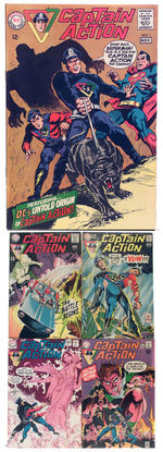 "CAPTAIN ACTION" FIRST FIVE ISSUES COMIC BOOKS.