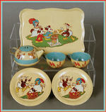 DONALD DUCK AND OTHERS TEA SET PIECES.