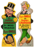 MUTT AND JEFF SHELL GAS SIGNS.