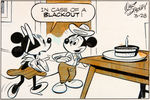 “MICKEY MOUSE” 1966 DAILY COMIC STRIP ORIGINAL ART WITH MICKEY AND MINNIE.