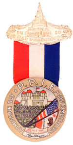 P.P.I.E. BEAUTIFUL FRATERNAL GROUP ADMISSION BADGE.