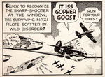 "BARNEY BAXTER" WW2 DAILY COMIC STRIP ORIGINAL ART PAIR.