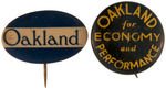 FOUR BUTTONS FOR THE "OAKLAND" AUTOMOBILE.