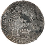 1734 DUTCH SILVER DUCAT OBTAINED FROM VLIEGENTHART SHIPWRECK.