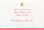 WHITE HOUSE CHRISTMAS CARD LOT - 5 NIXON & 3 REAGAN.