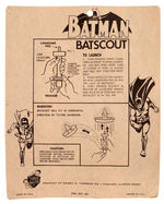 "OFFICIAL BATMAN FLYING BATSCOUT" CARDED TOY.