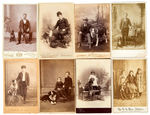 EARLY CABINET PHOTOS WITH DOGS.