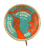 "BUCK ROGERS SHOW" 1934 CHICAGO WORLD'S FAIR RARE BUTTON.