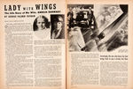 SIX VINTAGE MAGAZINES W/ AMELIA EARHART ARTICLES.