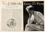 SIX VINTAGE MAGAZINES W/ AMELIA EARHART ARTICLES.