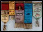 FIVE FIRE RIBBONS FROM FRIENDSHIP, N.Y. DATED 1882-1889.