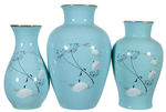 “FANTASIA BY WADE” PORCELAIN VASES.