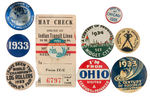 CHICAGO WORLD'S FAIR NINE BUTTONS.